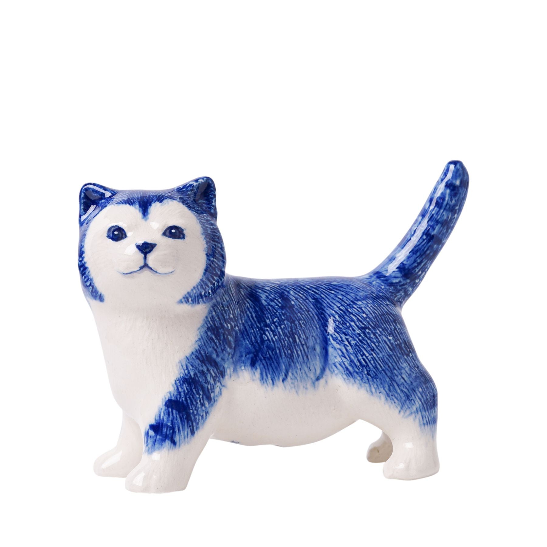 Heinen Delfts Blauw - Decoratief figuur 'Poes'