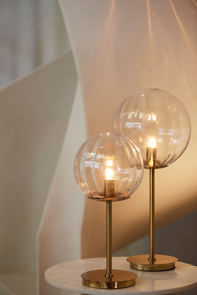 Light & Living - Tafellamp 'Magdala' (1 lamp, Glass Clear & Gold)