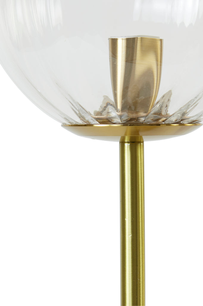 Light & Living - Tafellamp 'Magdala' (1 lamp, Glass Clear & Gold)