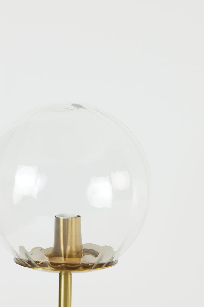 Light & Living - Tafellamp 'Magdala' (1 lamp, Glass Clear & Gold)