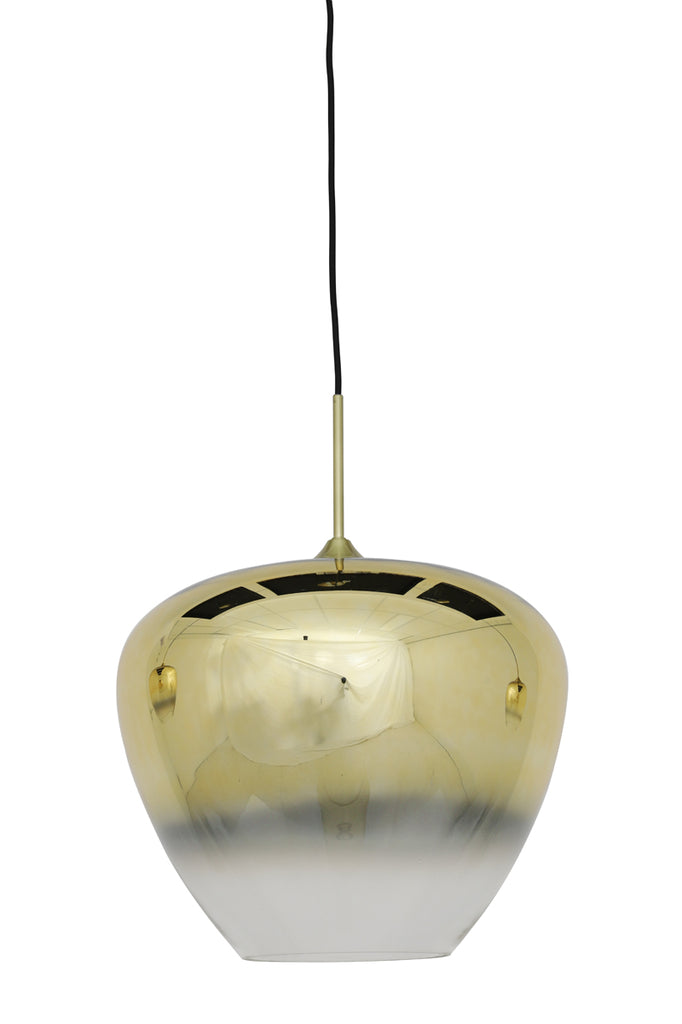 Light & Living - Hanglamp 'Mayson' (Glas, Helder Goud & Goud)