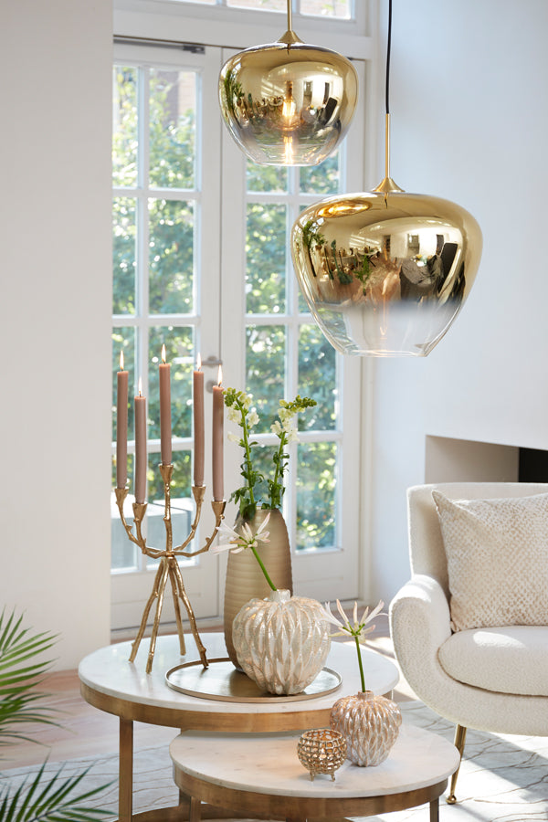 Light & Living - Hanglamp 'Mayson' (Maat S, Glass Gold Clear & Gold)