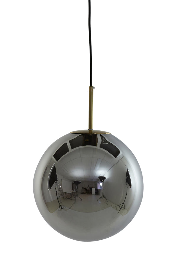 Light & Living - Hanglamp 'Medina' (40cm, Rookglas, Antique Bronze)