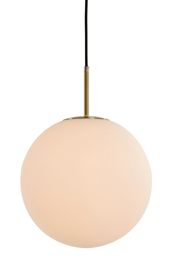 Light & Living - Hanglamp 'Medina' (40cm, Glas, Antique Bronze & Matwit)