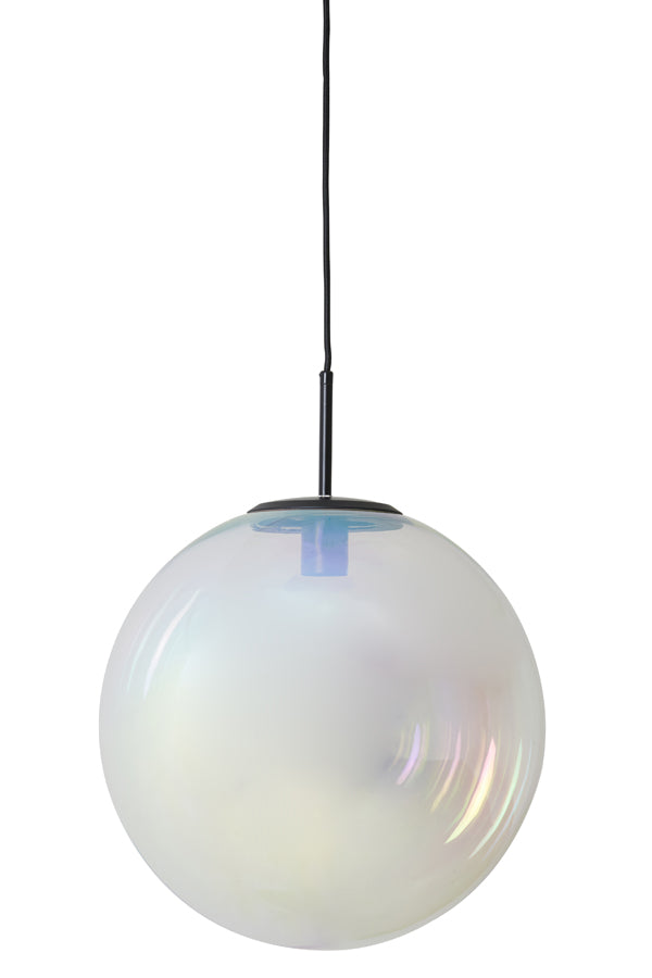 Light & Living - Hanglamp 'Medina' (40cm, Glas, Rainbow & Black)