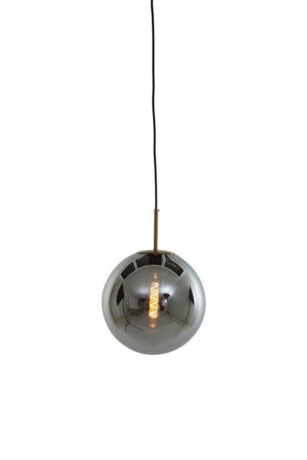 Light & Living - Hanglamp 'Medina' (30cm, Rookglas, Antique Bronze)