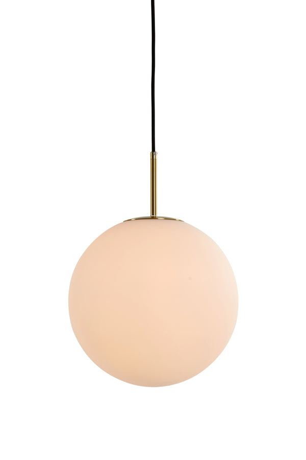 Light & Living - Hanglamp 'Medina' (30cm, Glas, Antique Bronze & Matwit)