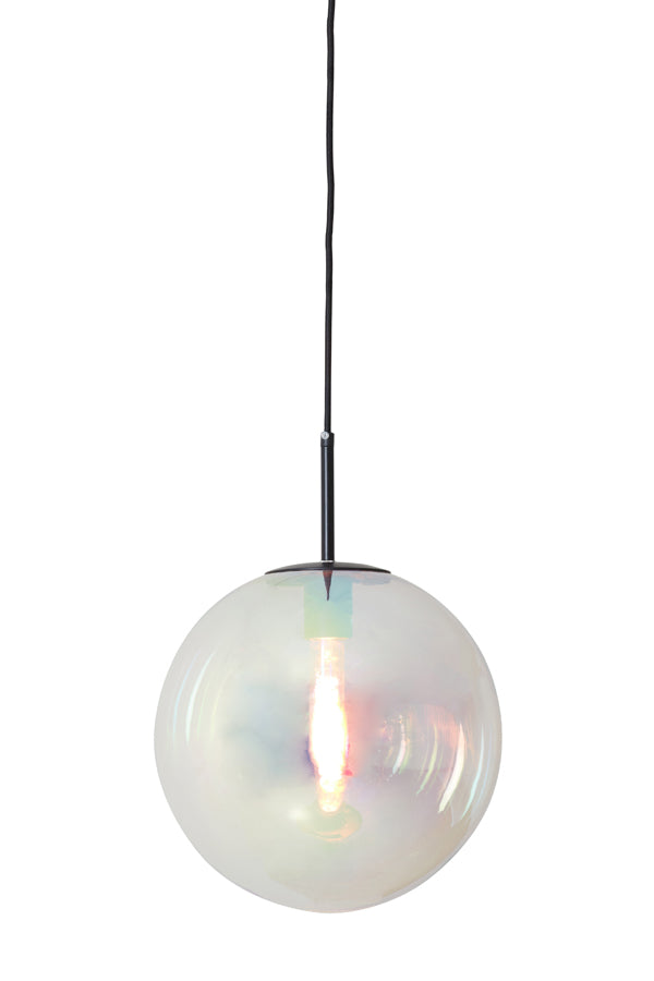 Light & Living - Hanglamp 'Medina' (30cm, Glas, Rainbow & Black)