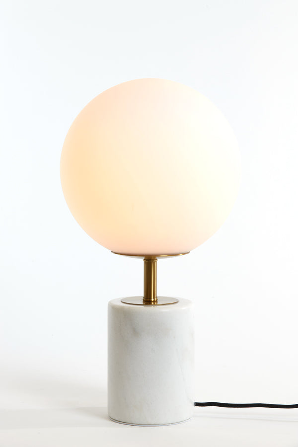 Light & Living - Tafellamp 'Medina' (Maat L, Antique Bronze & Glass Matt White)