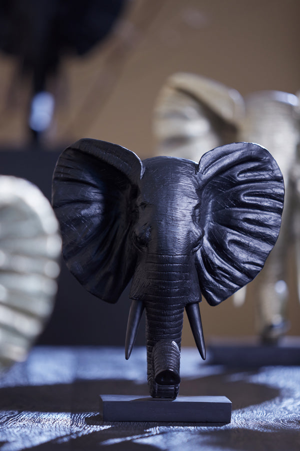 Light & Living - Decoratief beeld 'Elephant' (Maat M, Matzwart)