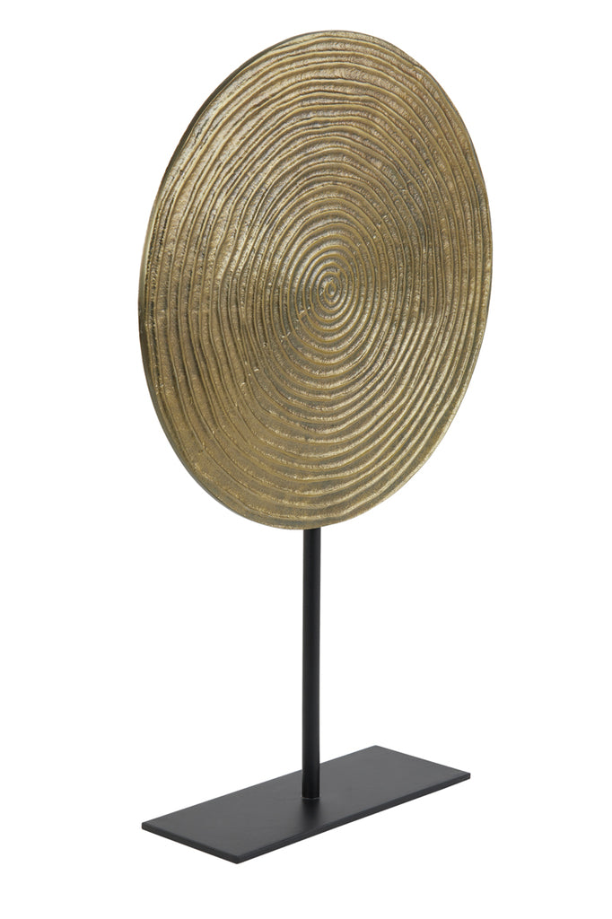 Light & Living - Decoratief beeld 'Rawas' (Antique Bronze, Circle, Matzwart)