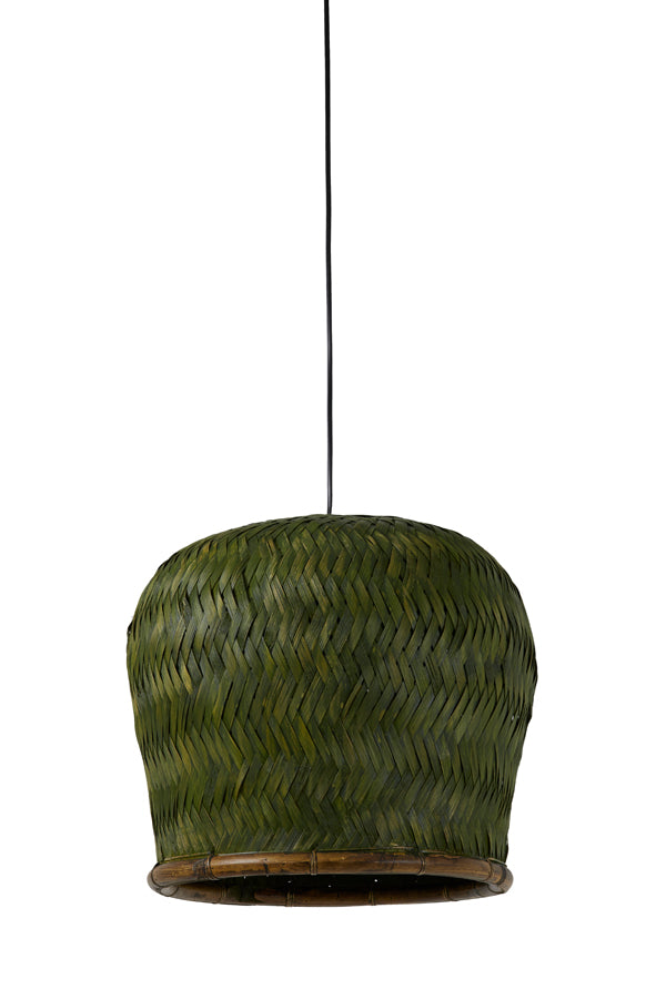 Light & Living - Hanglamp 'Patuk' (Maat M, Bamboo, Groen)