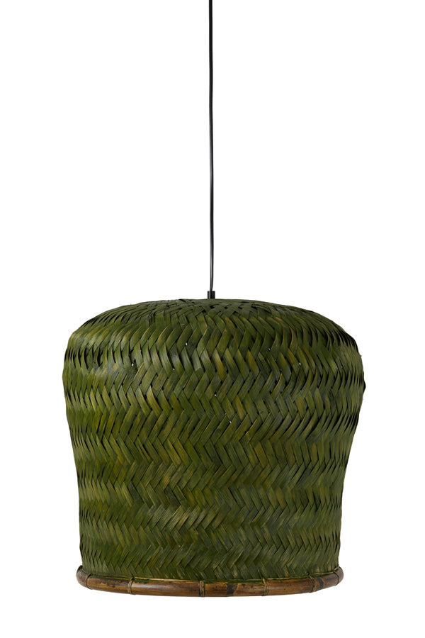 Light & Living - Hanglamp 'Patuk' (Maat L, Bamboo, Groen)