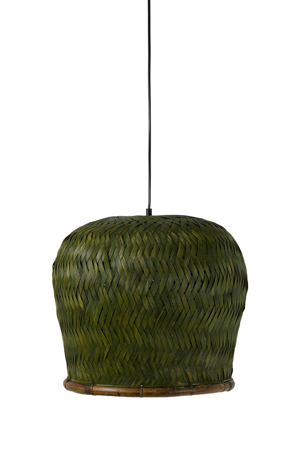 Light & Living - Hanglamp 'Patuk' (Maat M, Bamboo, Groen)