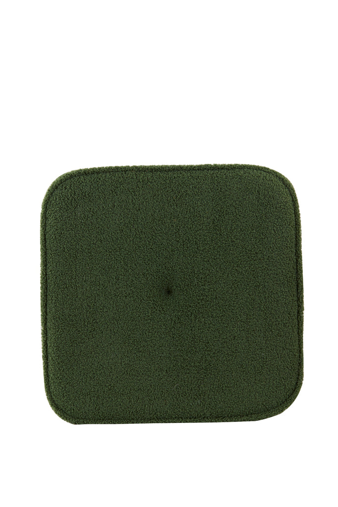 Light & Living - Poef 'Kiki' (Teddy, Dark Olive Green)