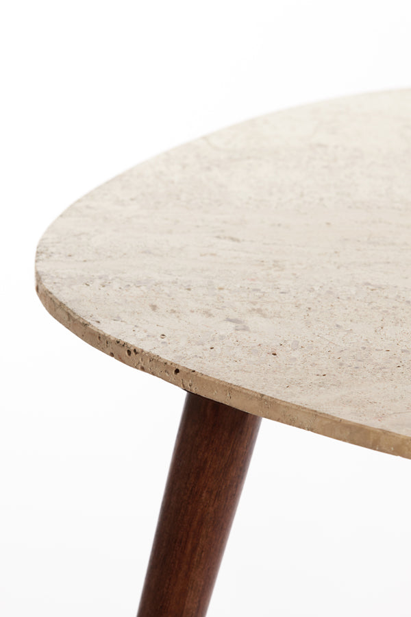 Light & Living - Salontafel 'Romano' (Maat L, Travertine Sand & Wood Brown)