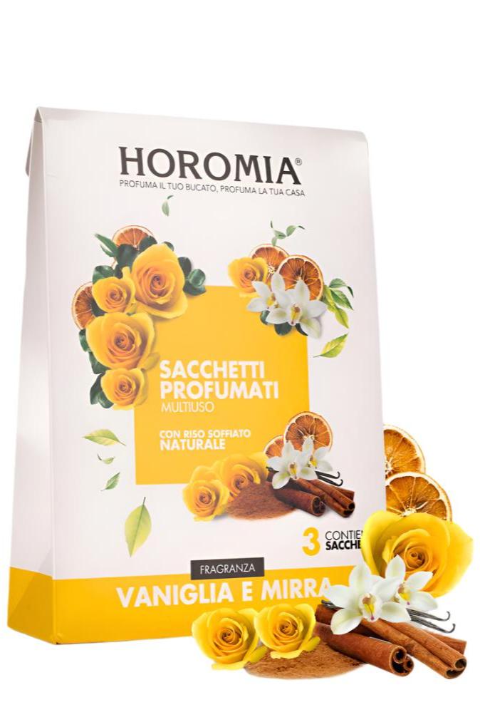 Horomia - Geurzakjes 'Vaniglia e Mirra' - Set van 3