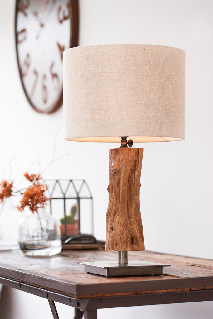 Light & Living - Lampenvoet 'Siji' (30-40cm hoog, Naturel, Bruin)