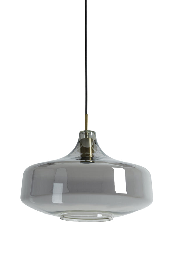 Light & Living - Hanglamp 'Solna' (Maat XL, Antique Bronze & Smoked Glass)