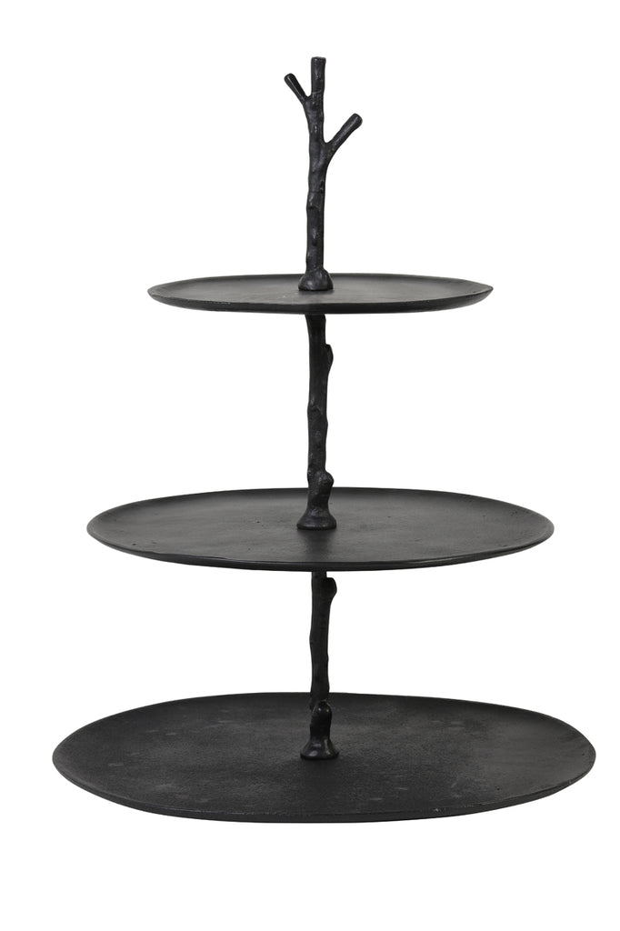 Light & Living - Etagère 'Tresa' (3 laags, 45cm hoog, matzwart)