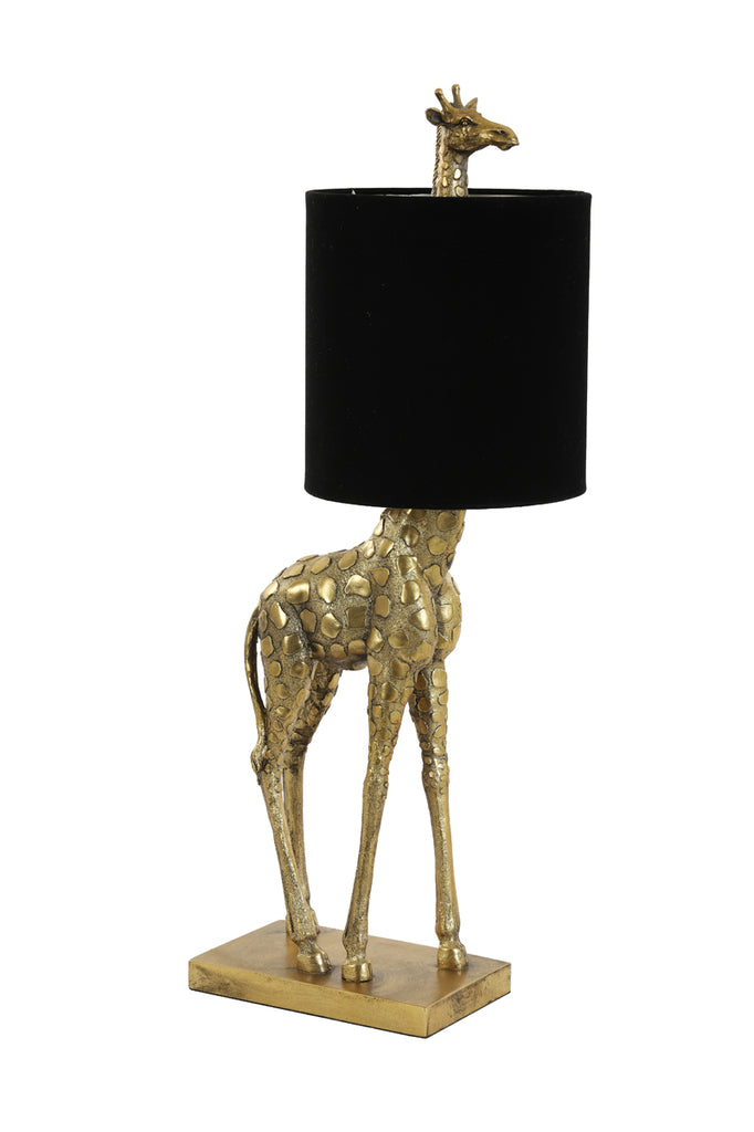 Light & Living - Tafellamp 'Giraffe' (Antique Bronze & Velvet Black)