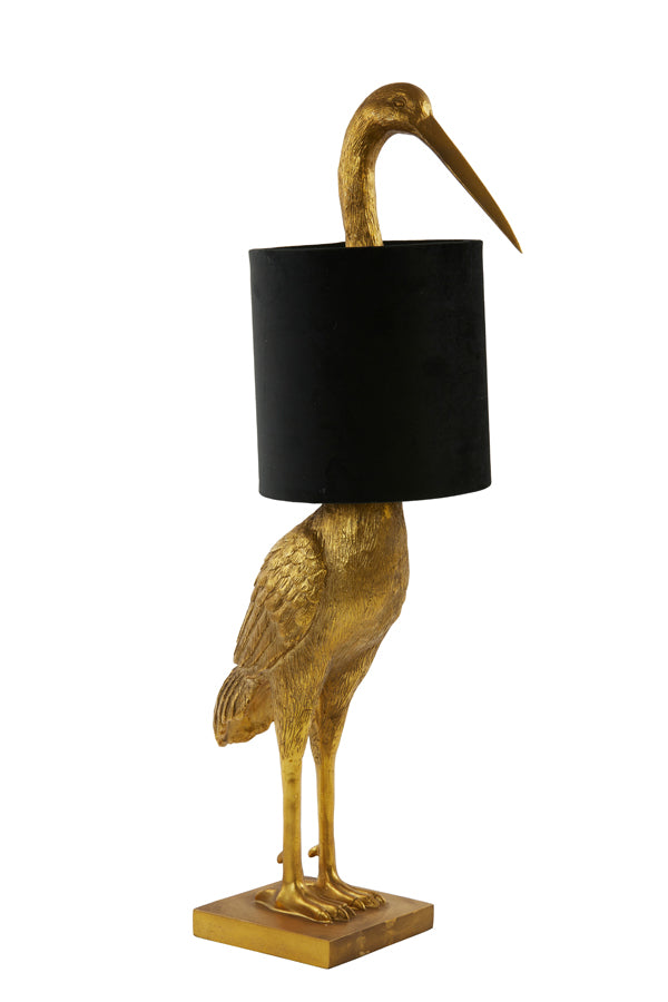 Light & Living - Tafellamp 'Crane' (Antique Bronze & Velvet Black)