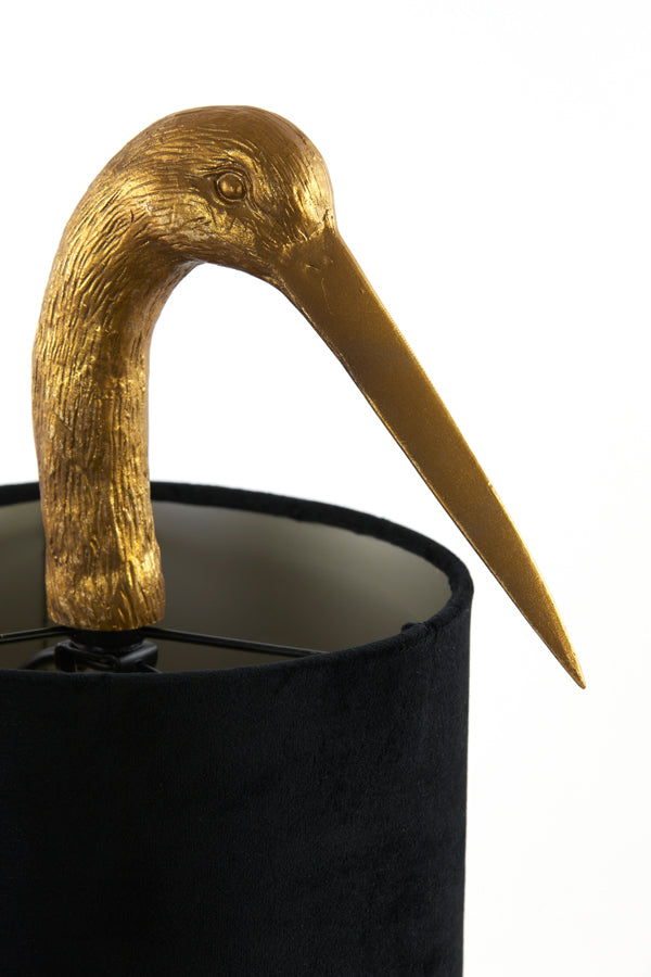 Light & Living - Tafellamp 'Crane' (Antique Bronze & Velvet Black)