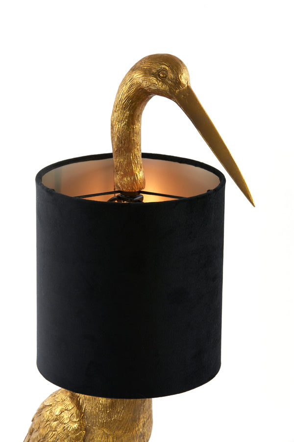 Light & Living - Tafellamp 'Crane' (Antique Bronze & Velvet Black)