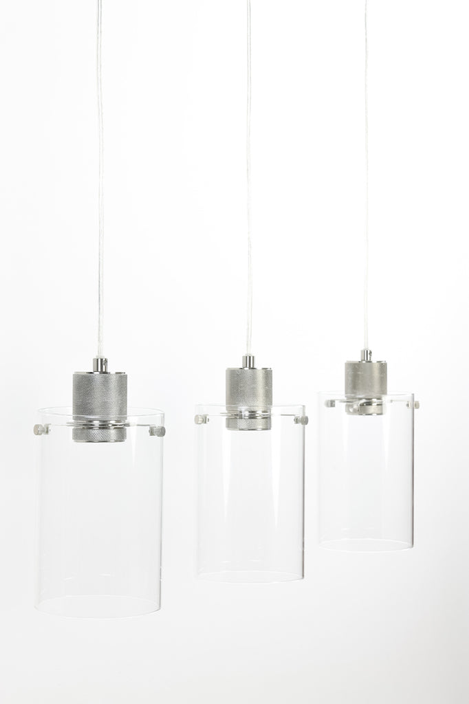 Light & Living - Hanglamp 'Vancouver' (3 stuks, glas, Nic. Sat.)