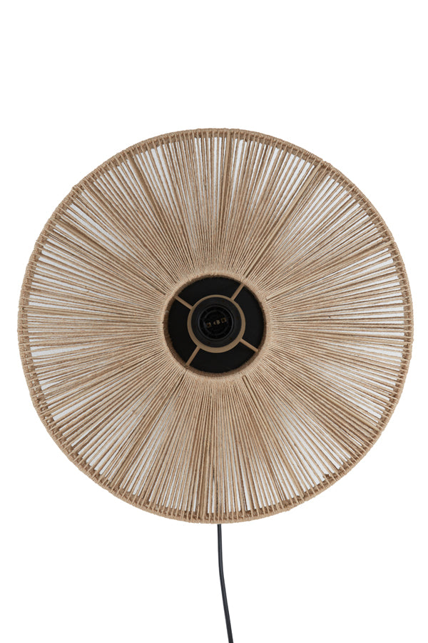 Light & Living - Wandlamp 'Lyra' (Maat M, Naturel & Matzwart)