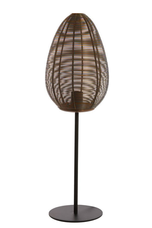 Light & Living - Tafellamp 'Yaelle' (Maat L, Antique Bronze & Matzwart)