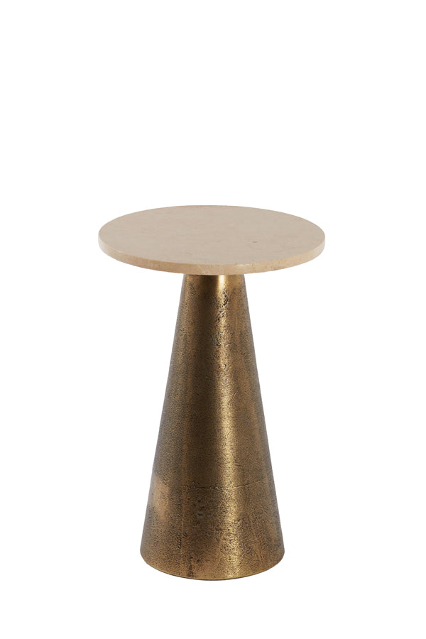 Light & Living - Bijzettafel 'Ynez' (Sand & Antique Bronze)