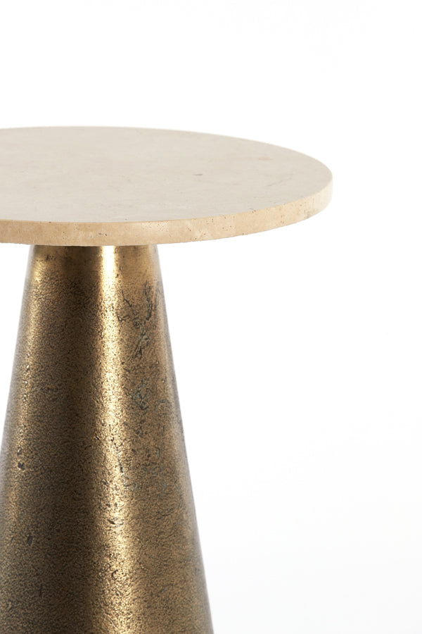 Light & Living - Bijzettafel 'Ynez' (Sand & Antique Bronze)