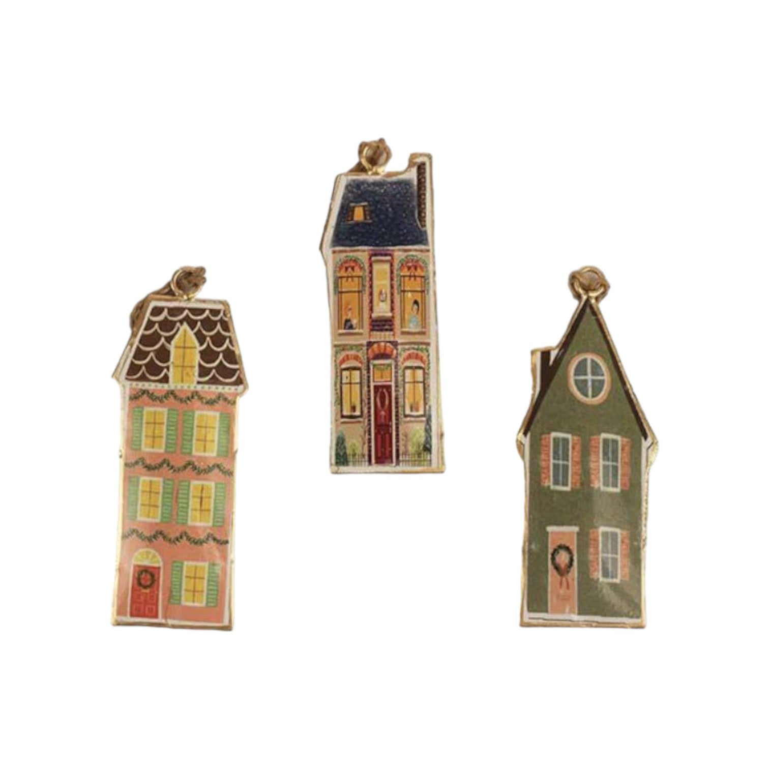 Imbarro - Decoratieve hangers 'Houses Numa' (Set van 3)