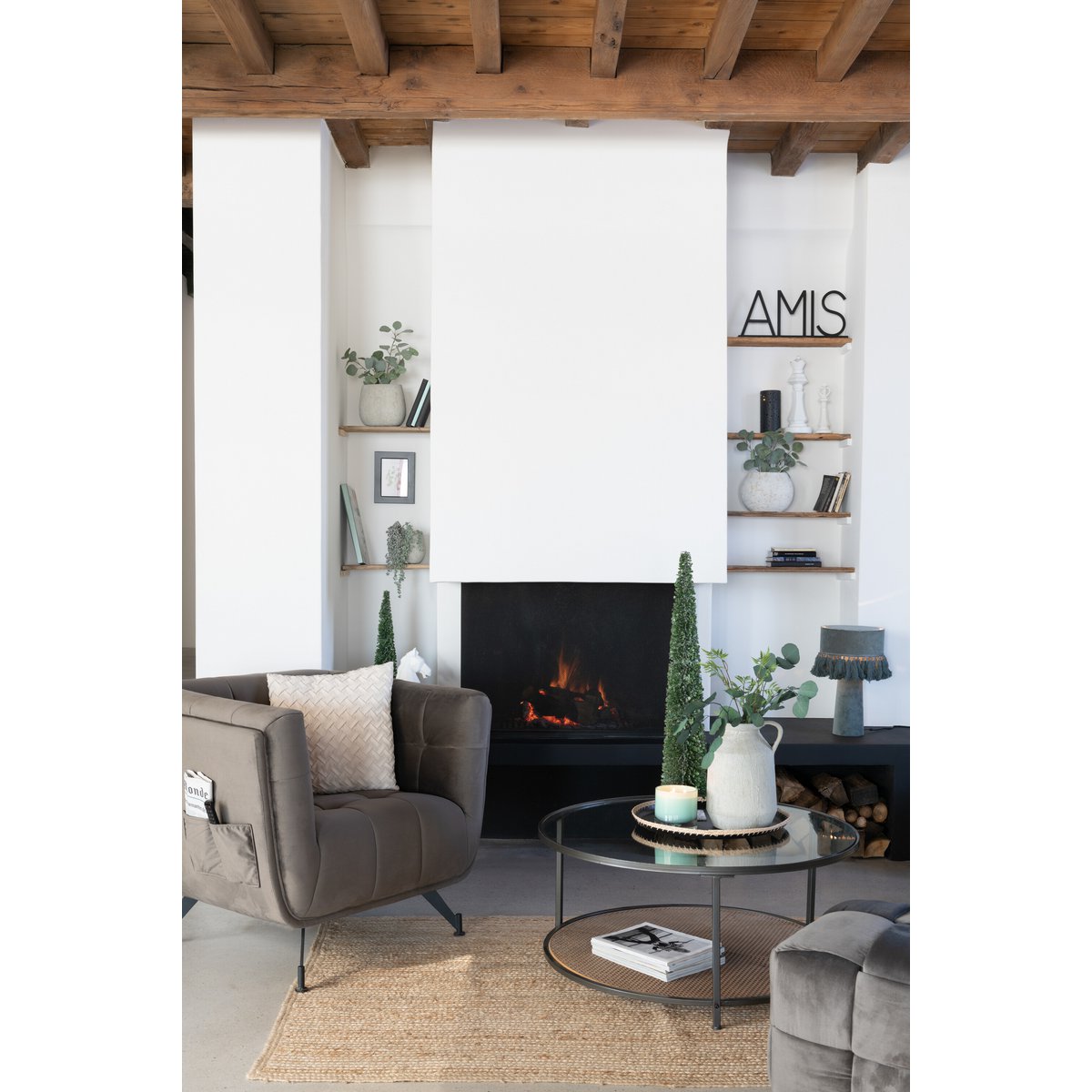 J-Line - Vloerkleed 'Jute' - 180x120cm