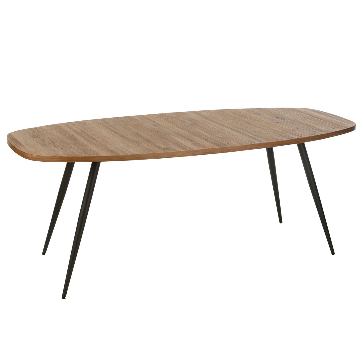 J-Line - Ovalen eettafel 'Teak' (Naturel)