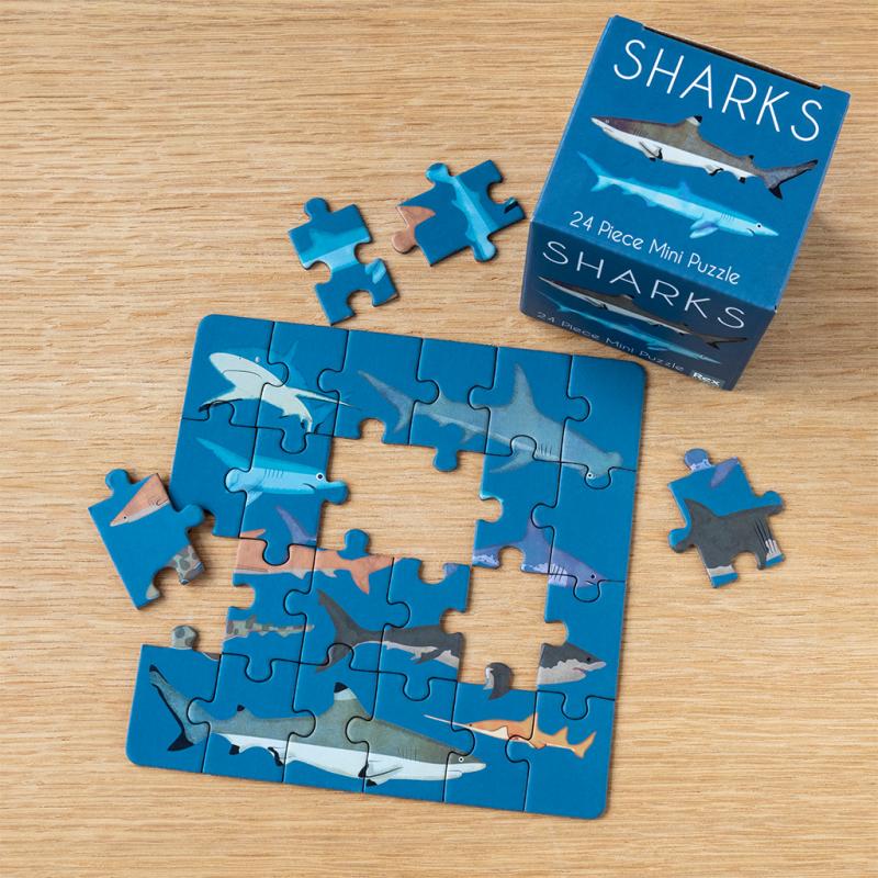 Rex London - Kleine puzzel 'Sharks' - 24 stukjes