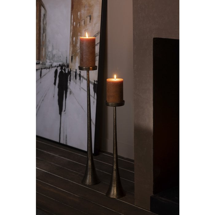 J-Line - Aluminium kandelaar 'Luky' - Brons (S)