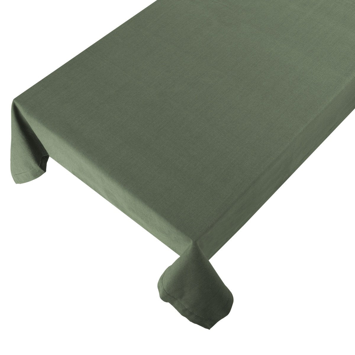 Linen & More - Tafelkleed 'Indi' (140cm x 250cm, Army Green)