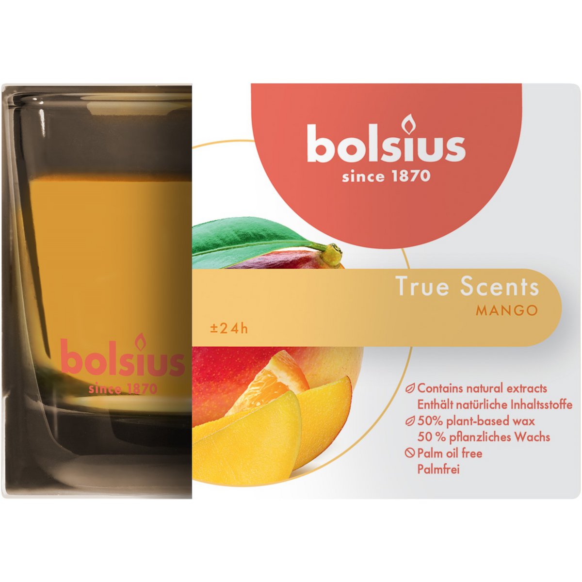 Bolsius - Geurkaars 'True Scents' (6.3cm, Mango)