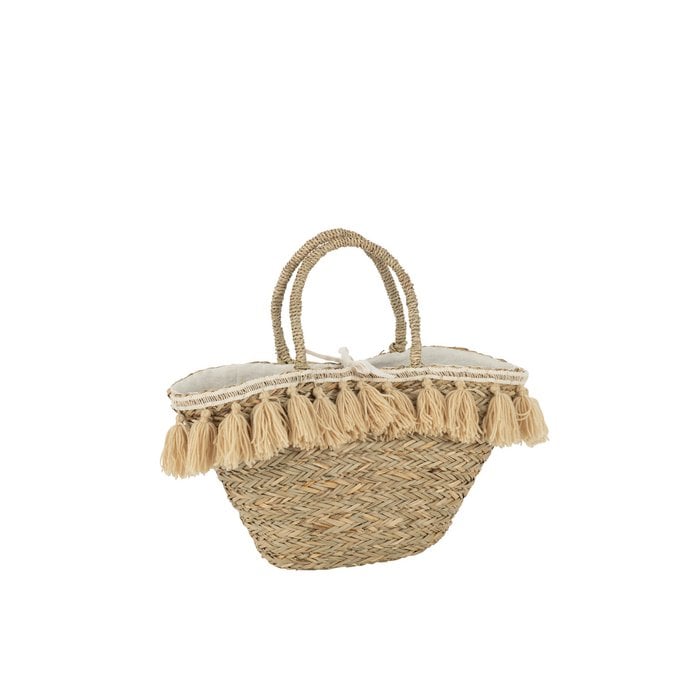 J-Line - Strandtas 'Kwast' (Jute, Beige)