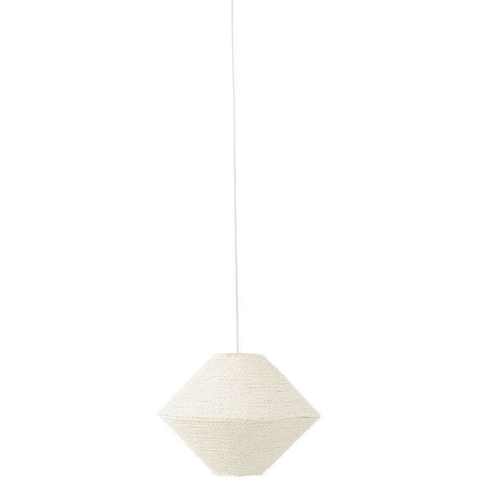 J-Line - Hanglamp 'Ufo Raffia' (Small) - Wit