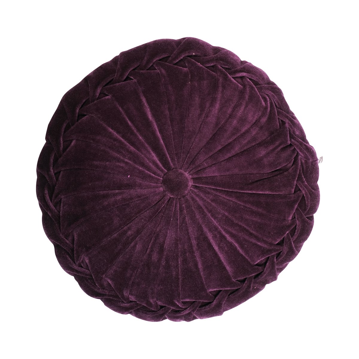 Linen & More - Sierkussen 'Kanan' (Ø40cm, Dark Berry)