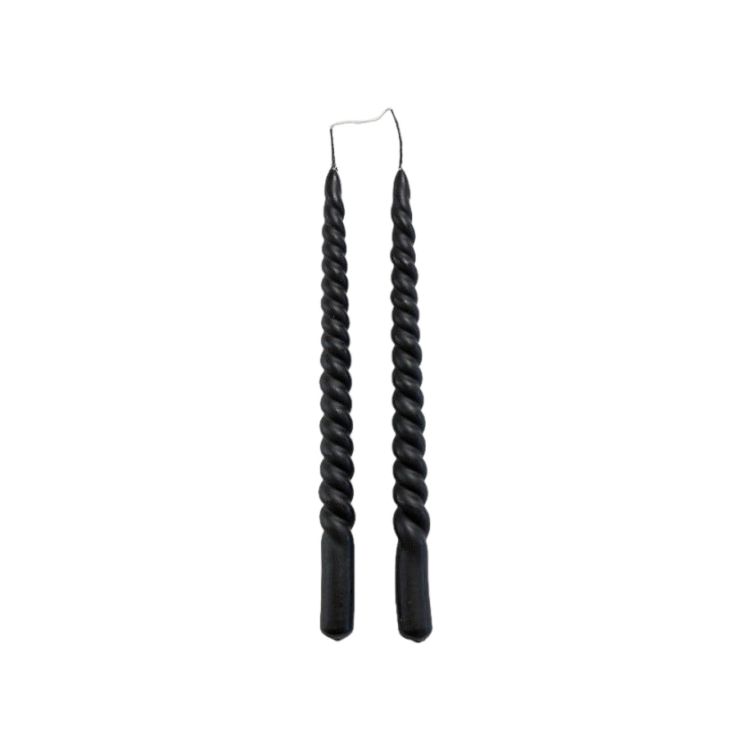 Rustik Lys - Swirl Dinerkaarsen - Set van 2 - Black