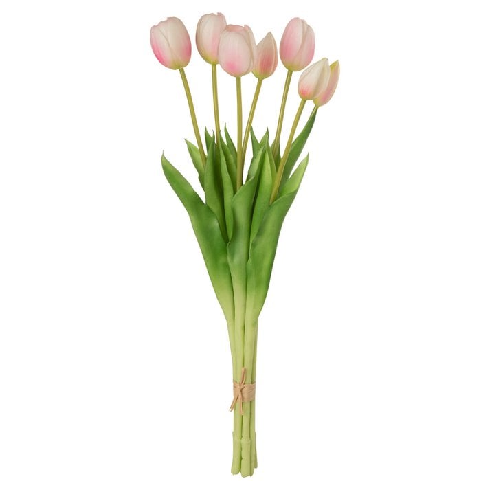 J-Line - Boeket kunsttulpen 'Munia' (Roze, 7 stuks, Large)