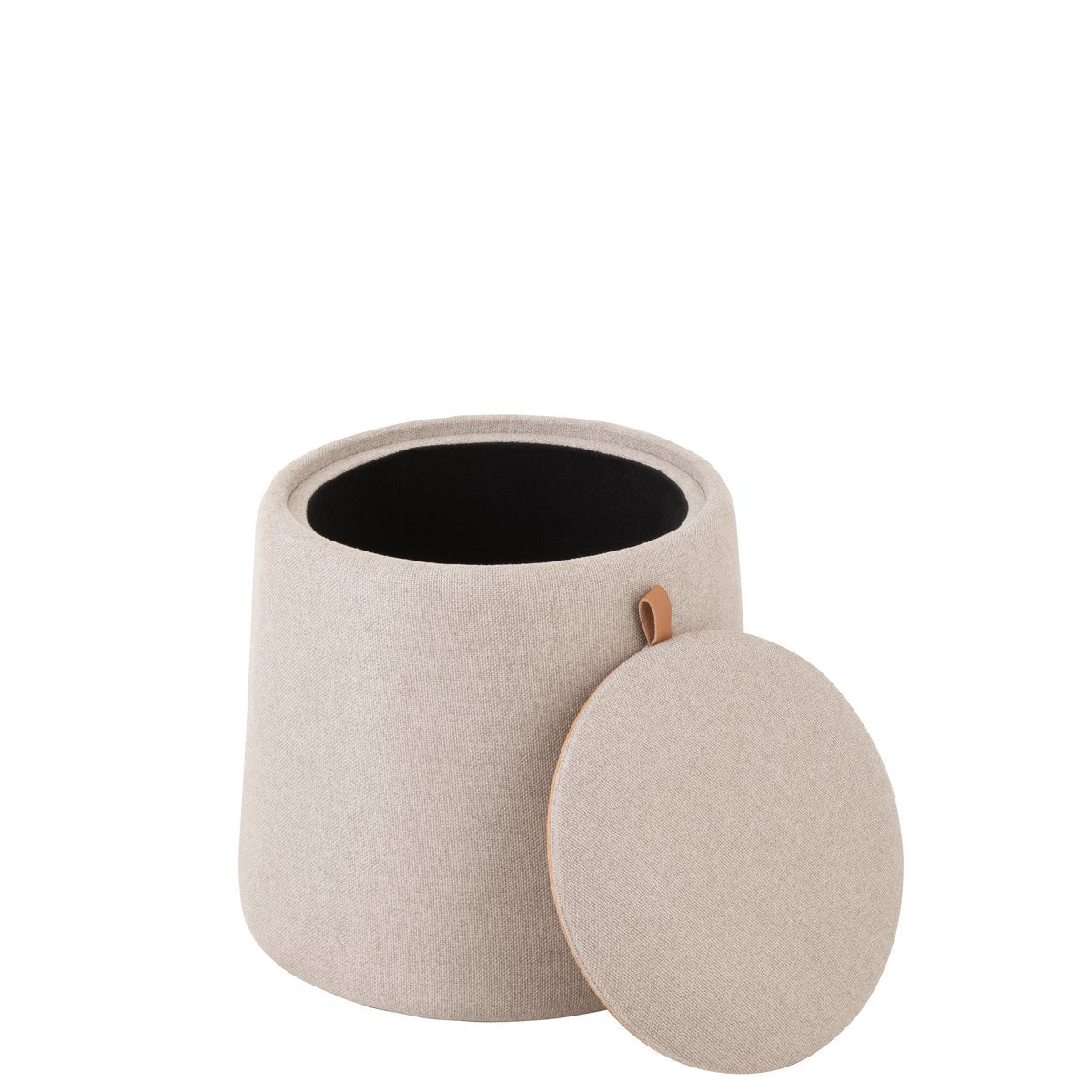 J-Line - Poef/Bijzettafel 'Round' (Beige)