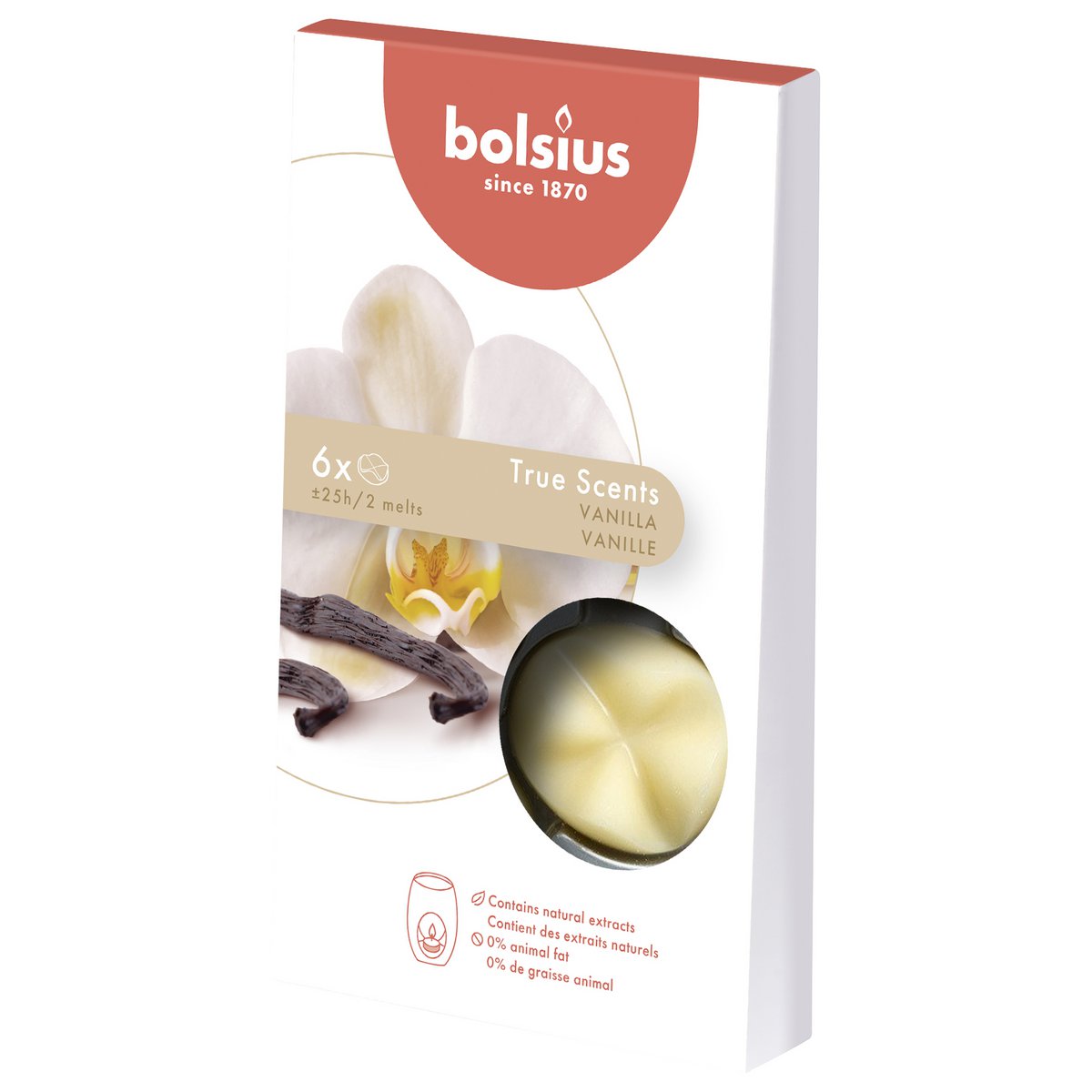 Bolsius - Geurchips 'True Scents' (Set van 6, Vanille)