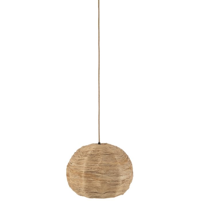 J-Line - Hanglamp 'Bol Bananenbladeren' (Naturel, Maat M)