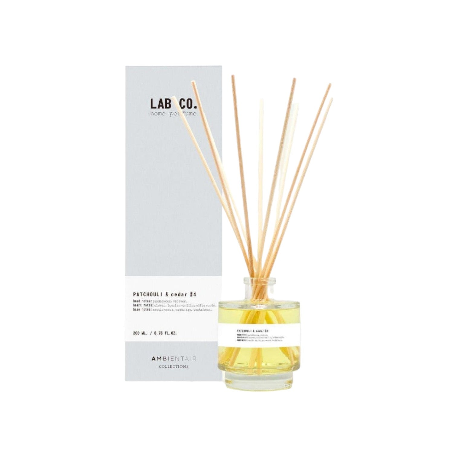 Lab Co. - Geurstokjes 'Patchouli & Cedar' (200ml)