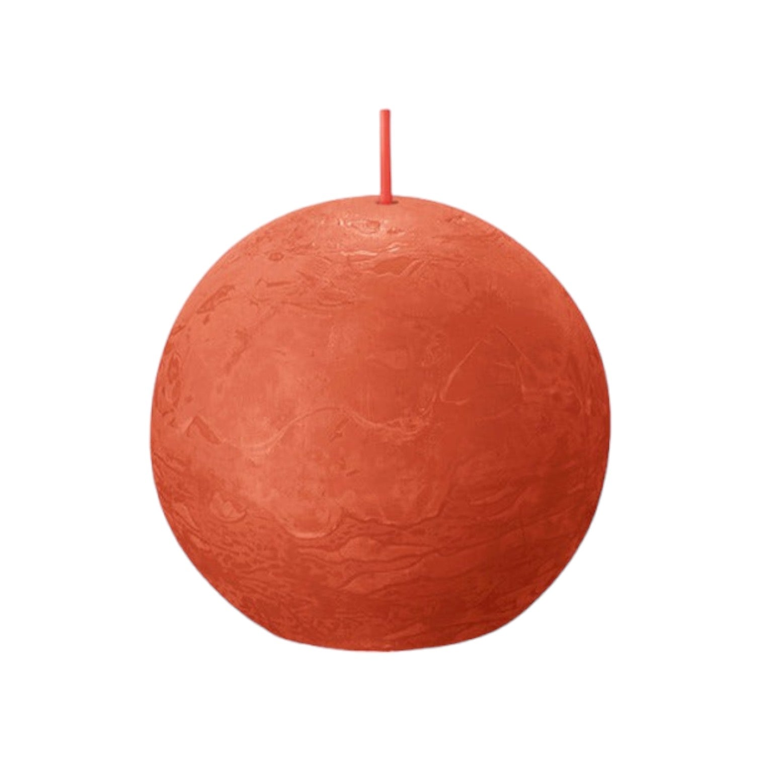 Bolsius - Rustieke kleine stompkaars 'Boule' (Ø7.6cm) - Earthy Orange